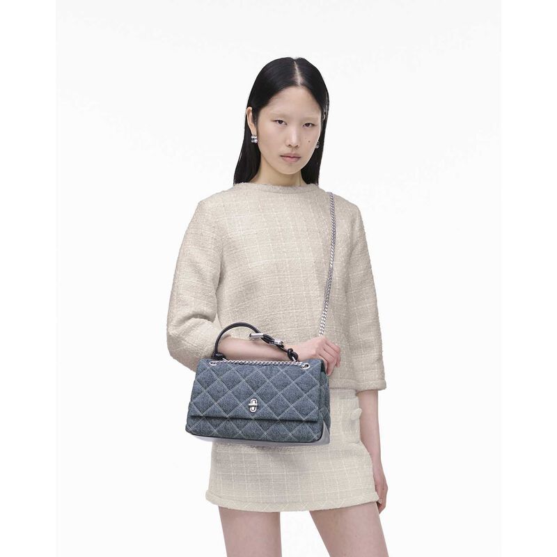 MARC JACOBS The Quilted Denim Dual Convertible Shoulder Bag image number 1